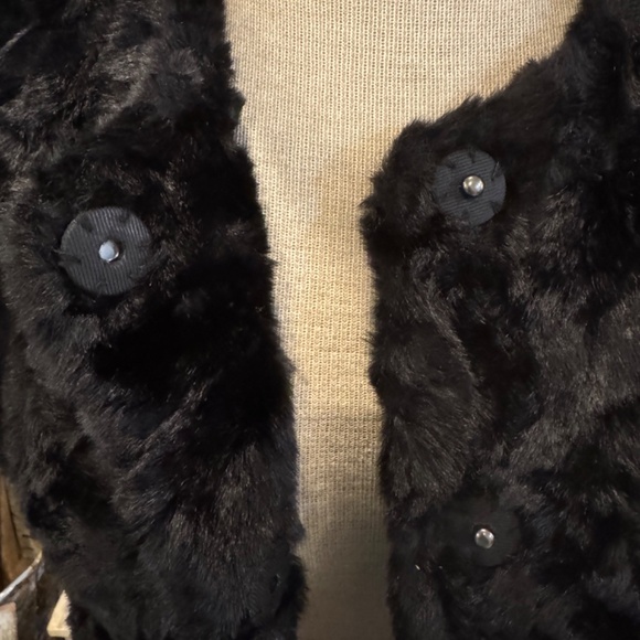 NEIMAN MARCUS FUR HOLIDAY VEST | Skaist Taylor BLACK FAUX Fur | Snap Front | NWT - Picture 10 of 12